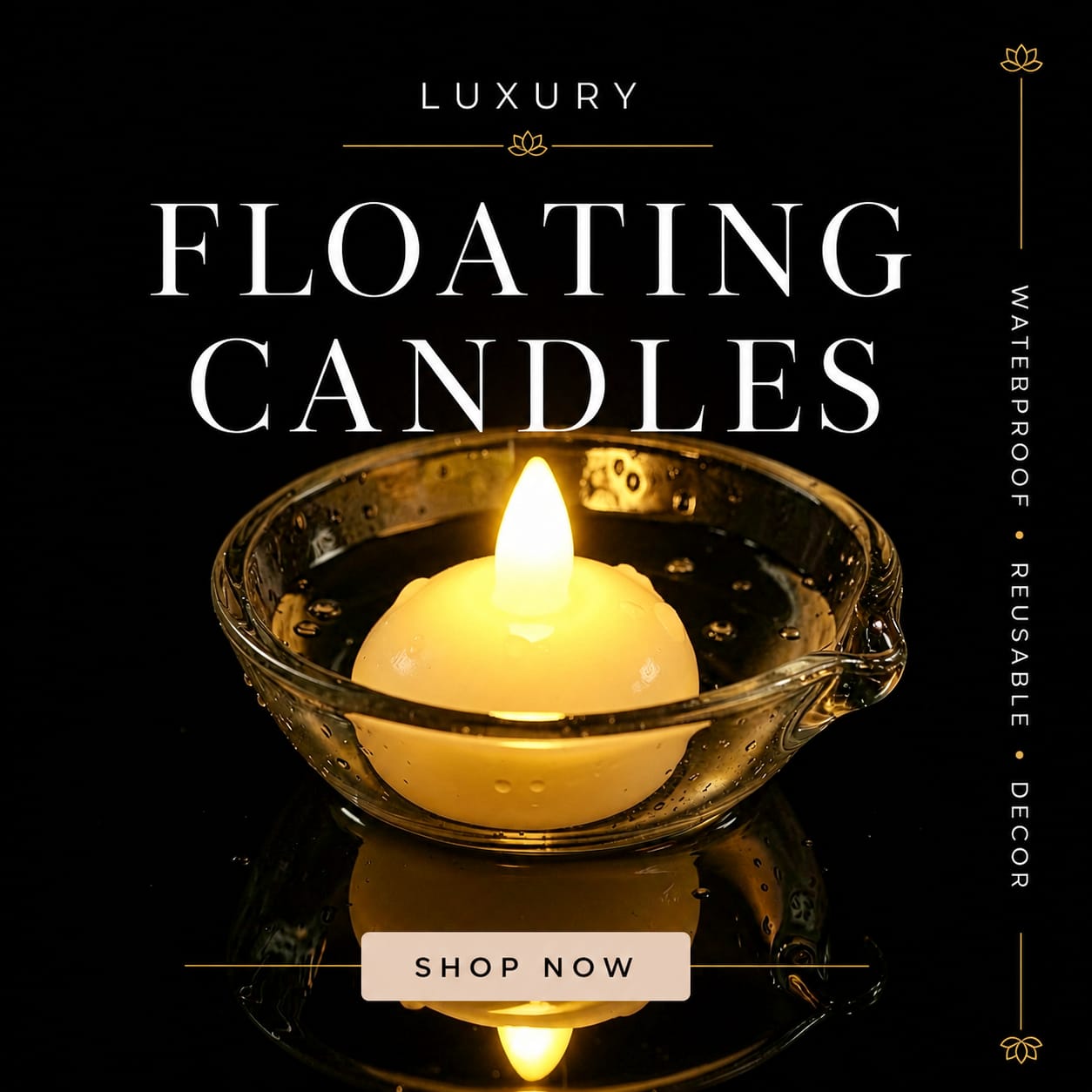 Floating LED Diya