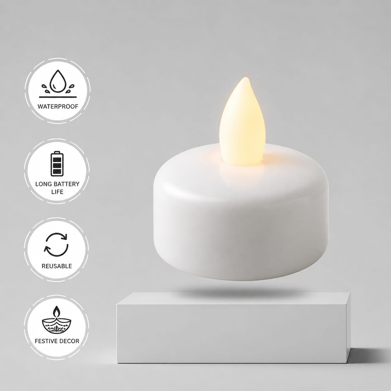 Floating LED Diya