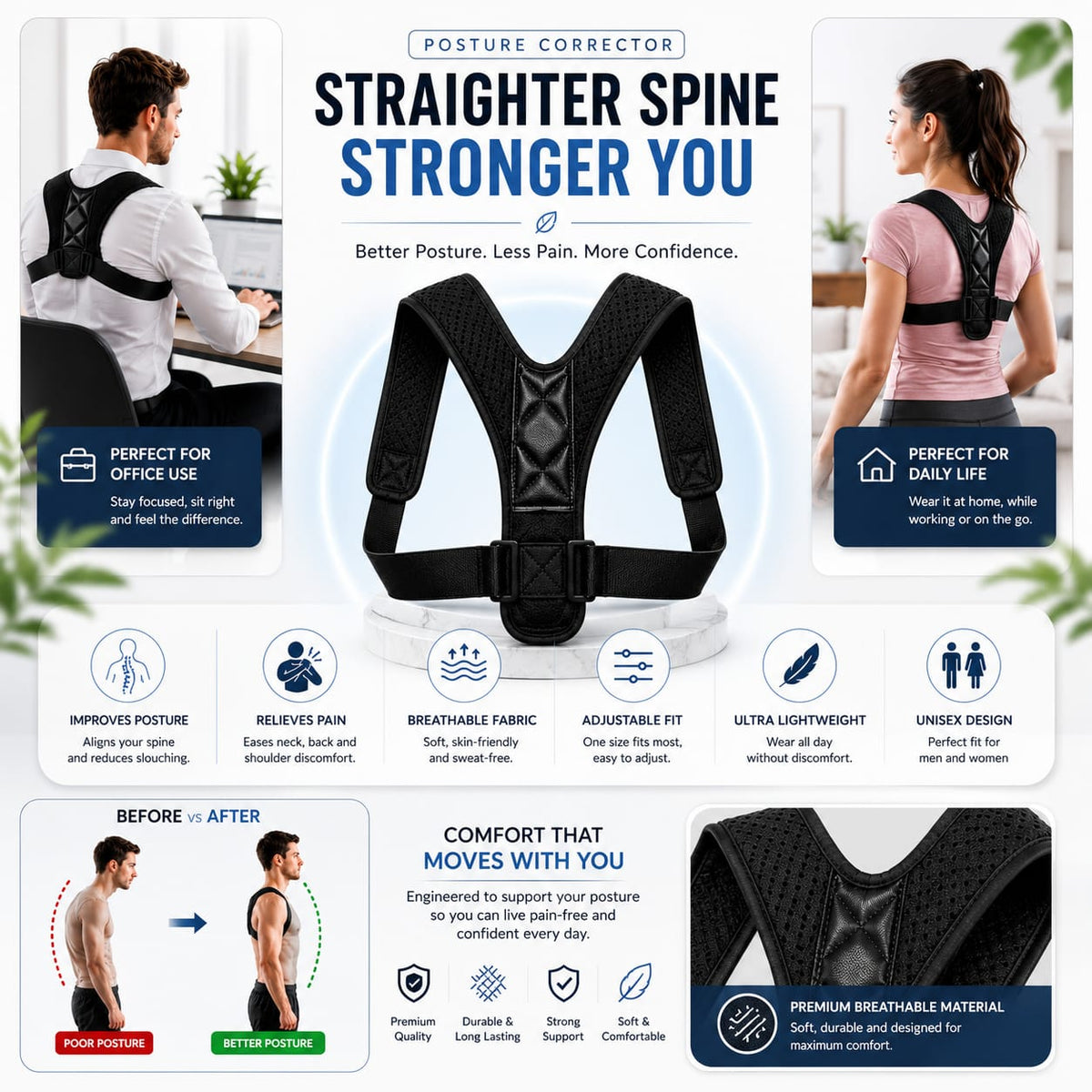 Shoulder Support Back Belt